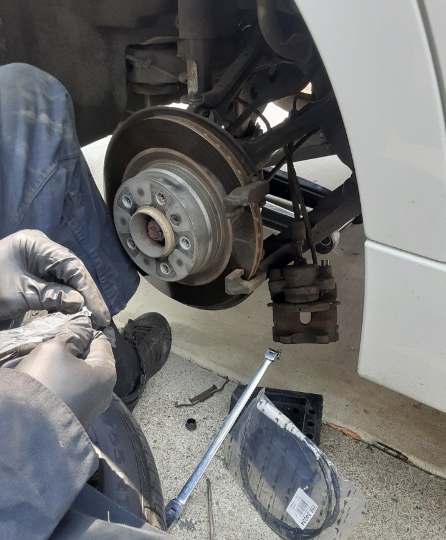 this image shows brake repair in Hollywood, CA